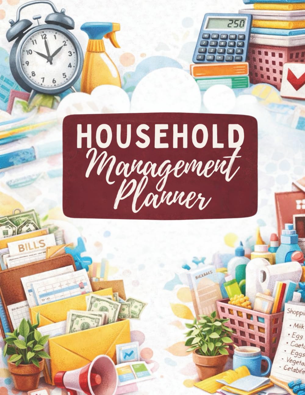 Household Management Planner: Budget, Bills, Cleaning Schedules, Meal ...