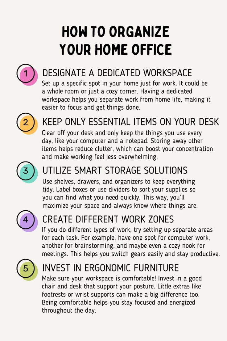 How to Organize Your Home Office for Maximum Productivity and Comfort ...
