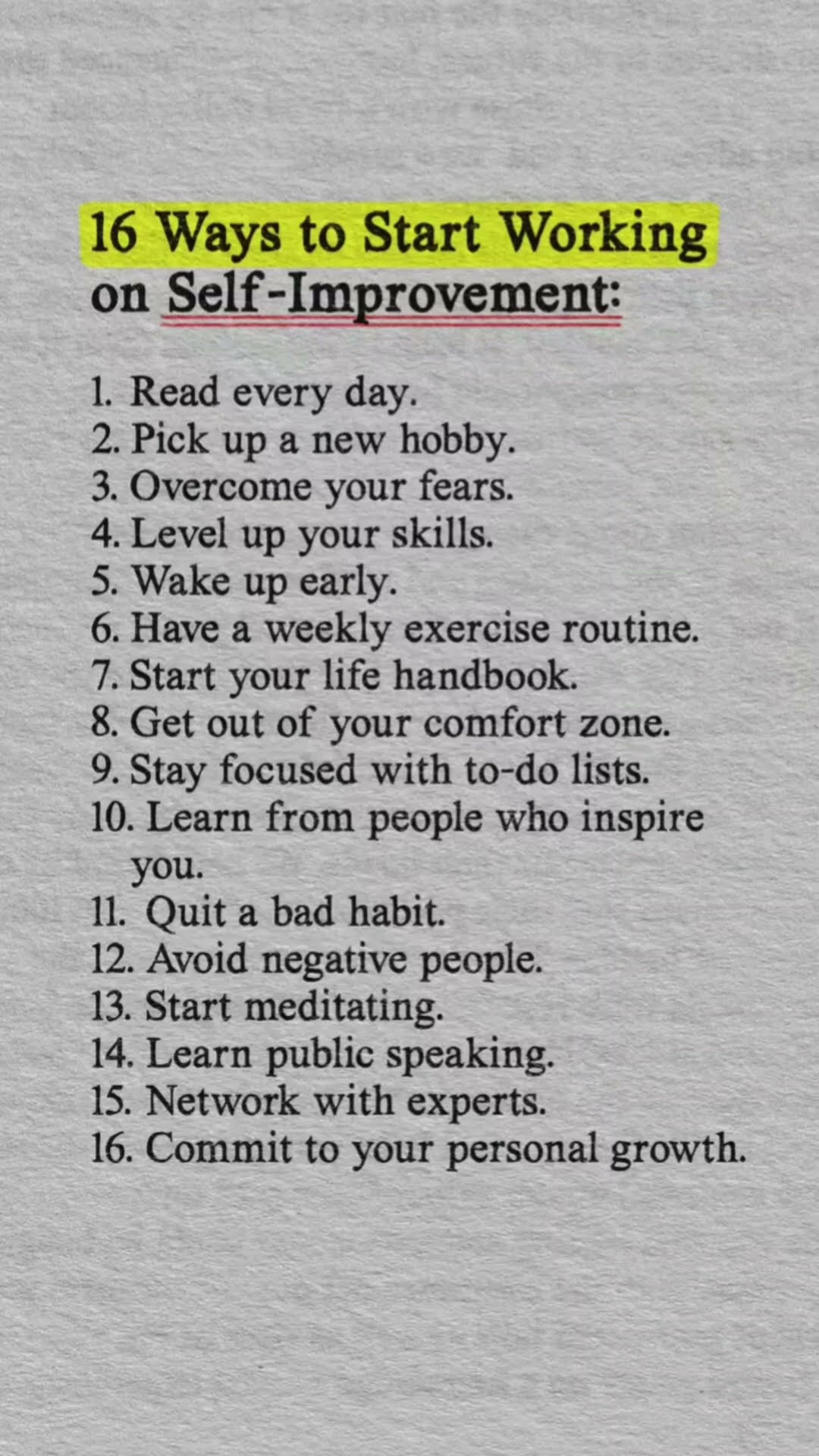 16 Daily Self-Improvement Tips That ACTUALLY WORK - YouTube