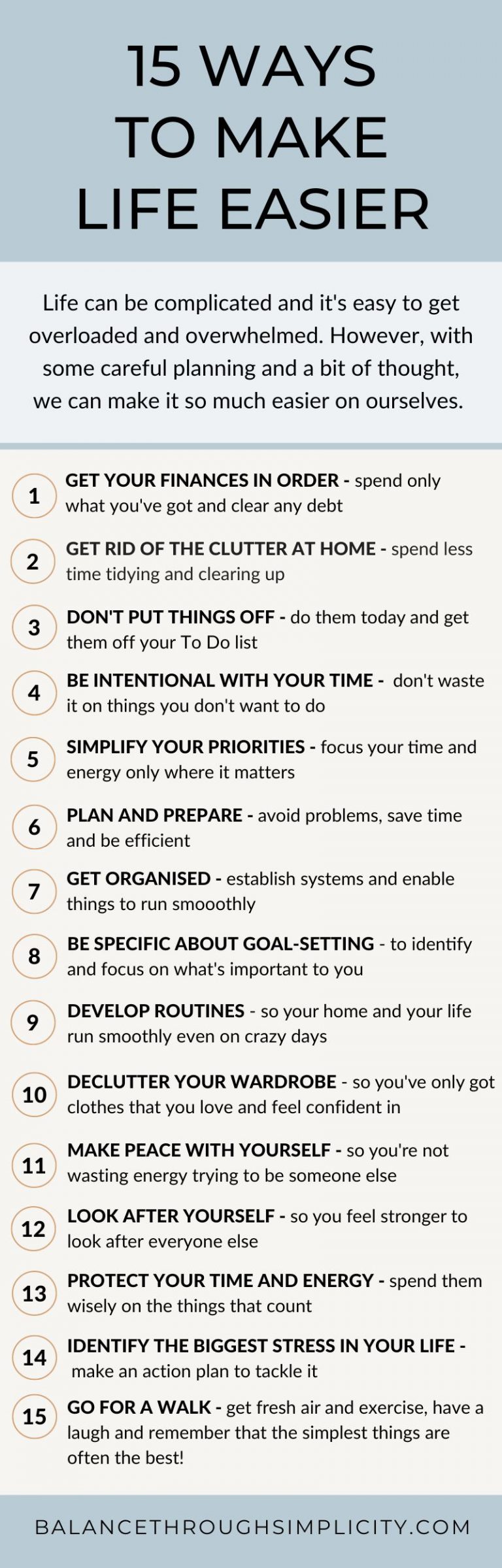 15 Ways to Make Life Easier and Less Stressful
