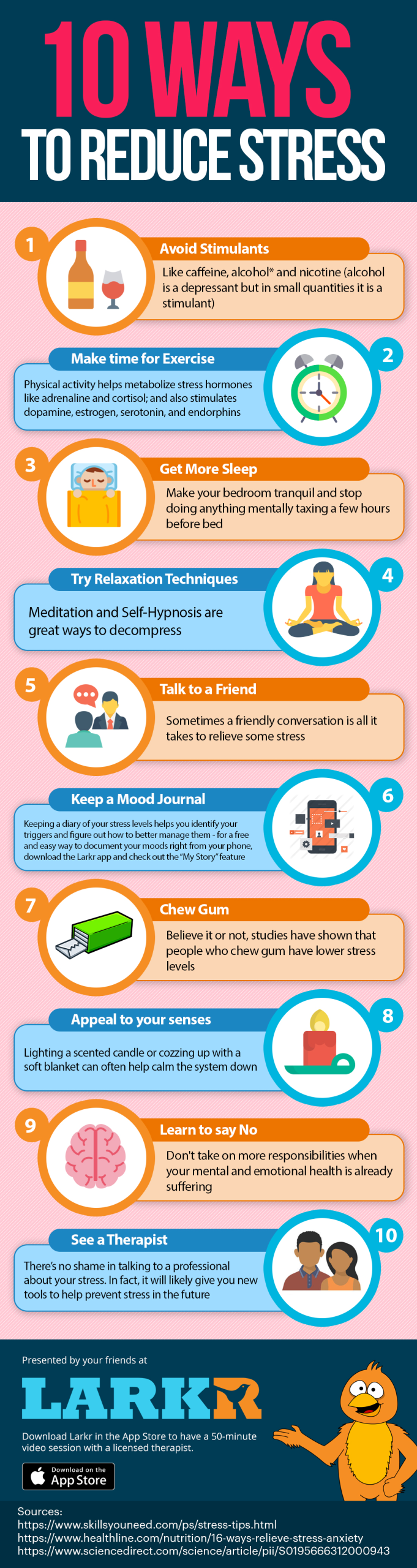 10 Simple Ways to Reduce Stress (Infographic)