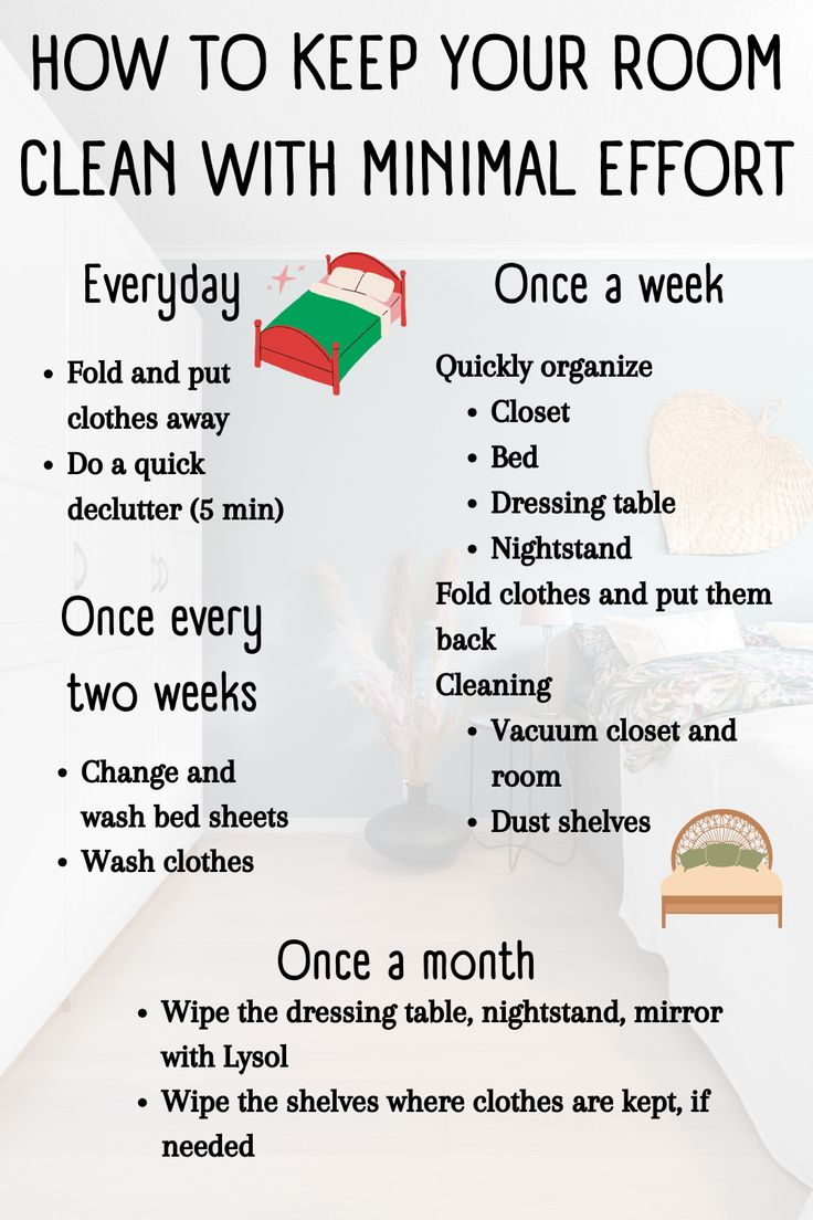How to keep your room clean with minimal effort in 2025 | Room cleaning ...