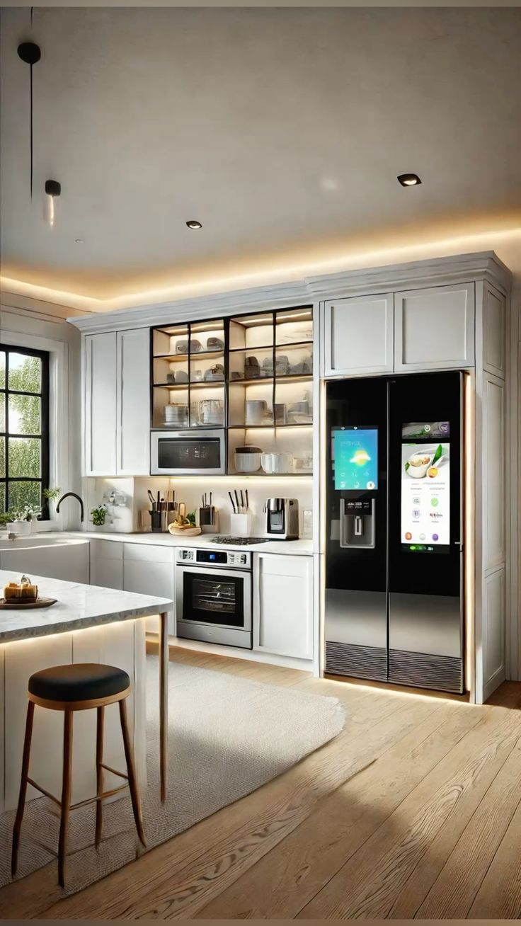 Modern Smart Kitchen Design with Sleek Features in 2025 | Open concept ...