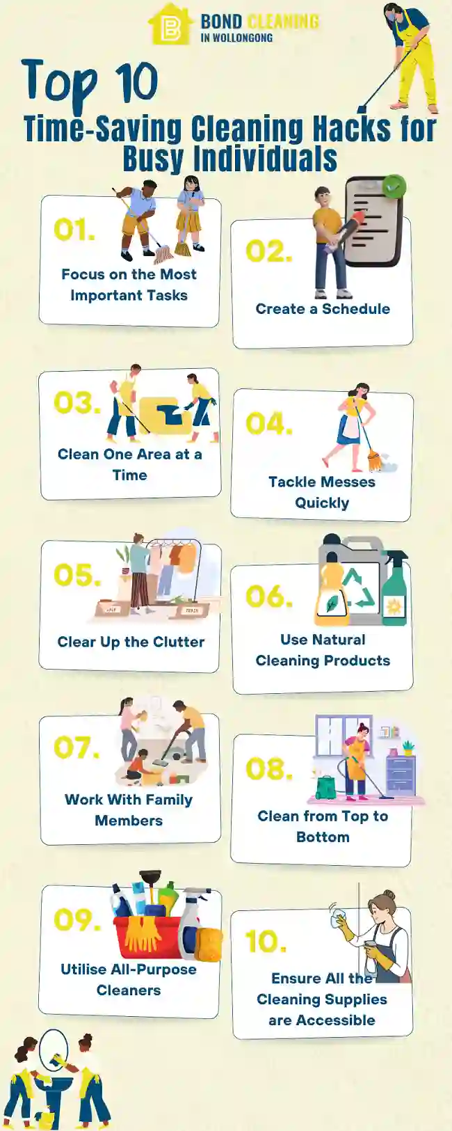 10 Cleaning Rules Even The Busiest People Can Follow - Bond Cleaning In ...