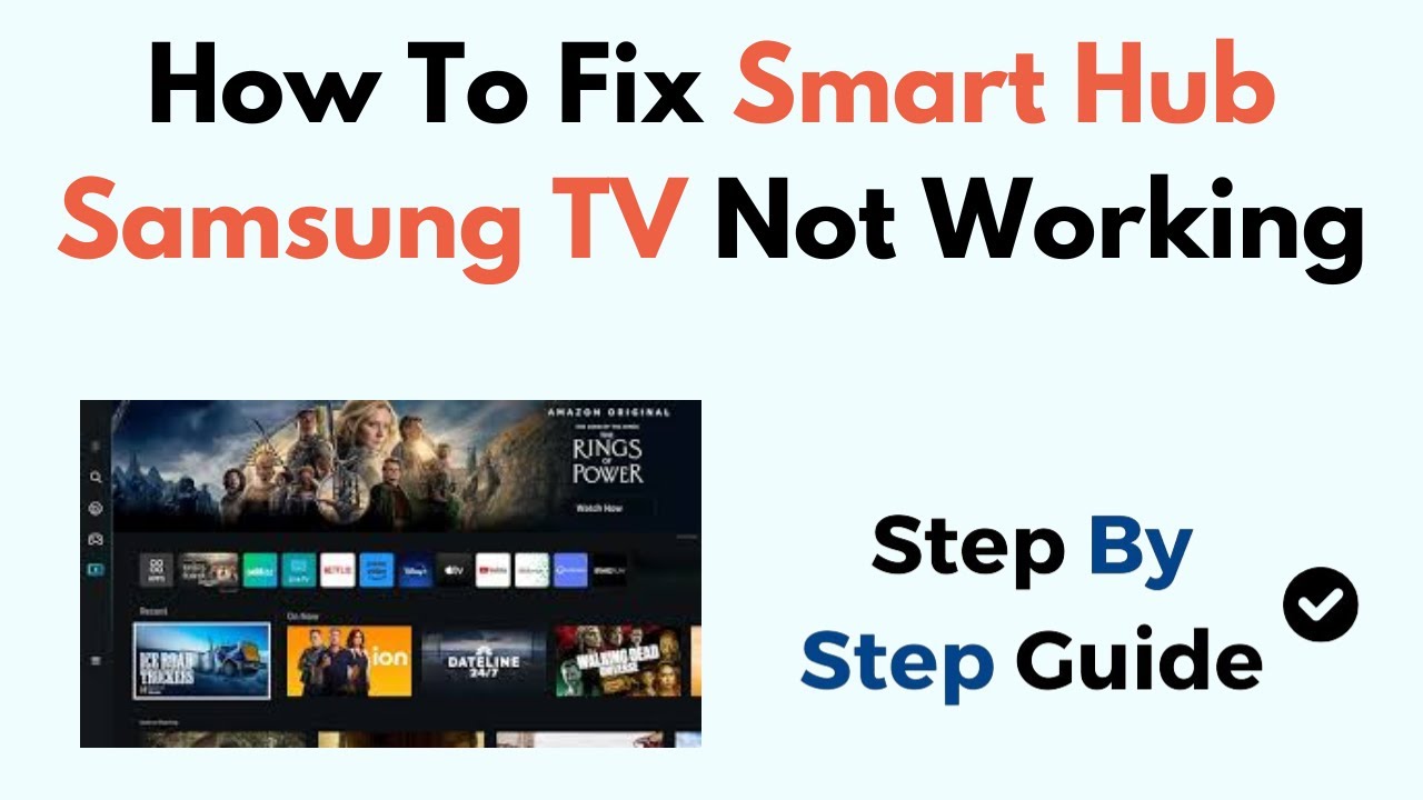 How To Fix Smart Hub Samsung TV Not Working - YouTube